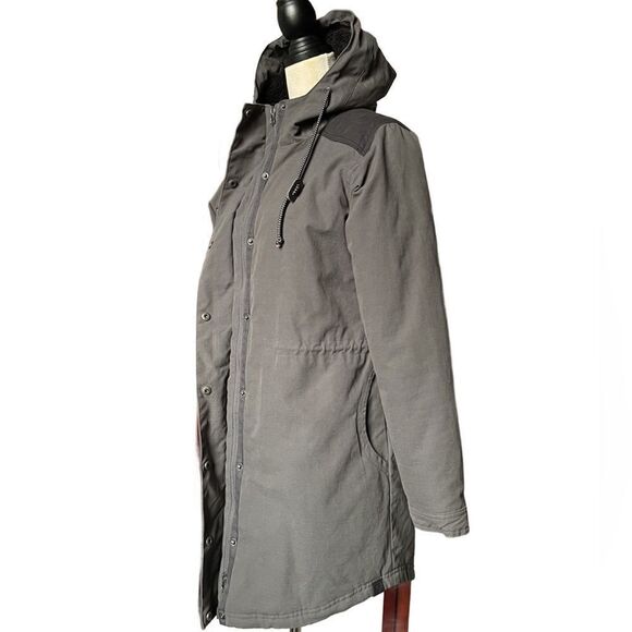 LIV Outdoor Gray “Avery” Lined Mid Length Parka w/Fleece in Hood (Size: Medium) - Picture 4 of 16